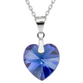 Xilion Sapphire Heart Pendant Made With SWAROVSKI Elements